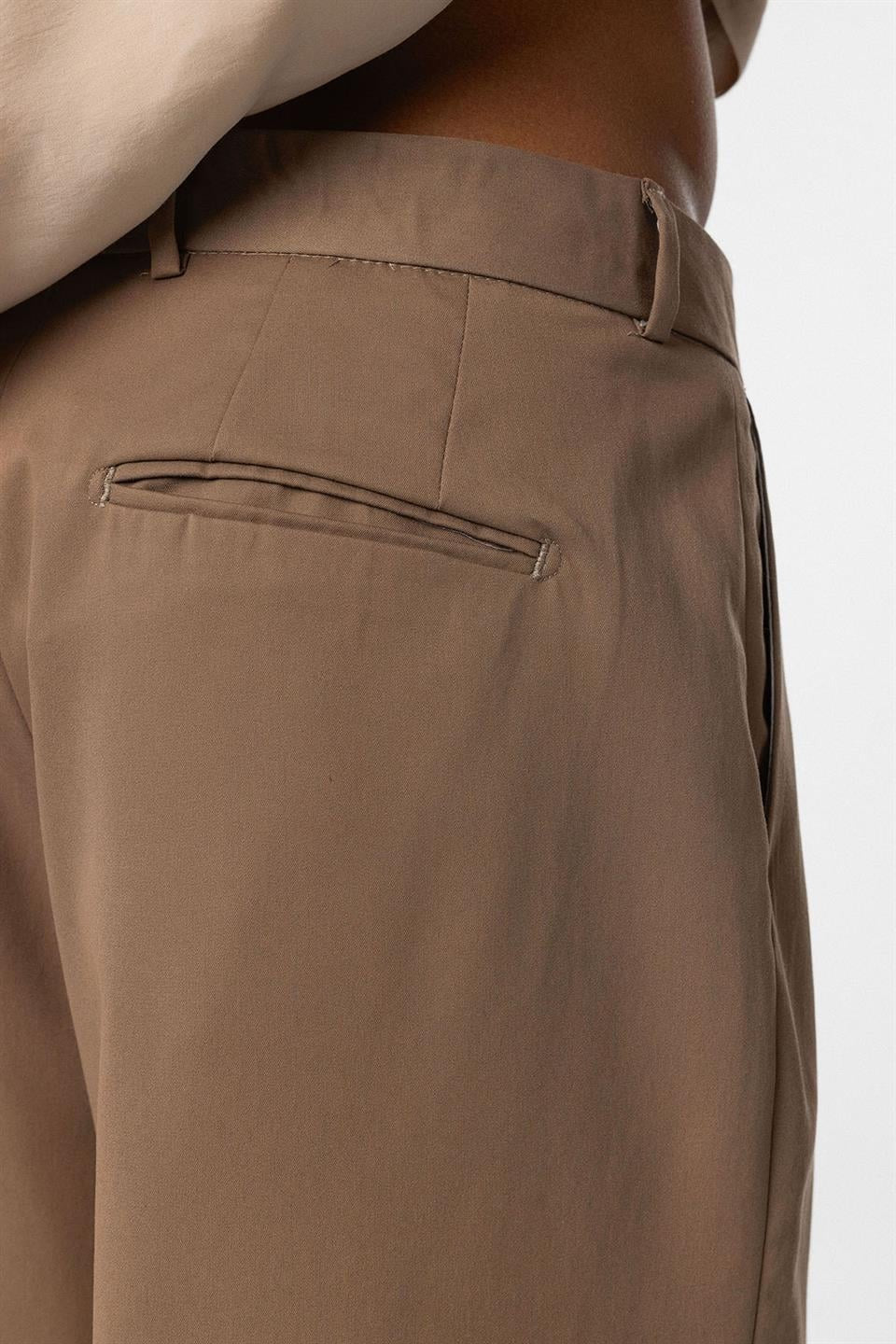 Baggy Fit Pileli Kumaş Pantolon
