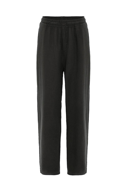 Baggy Fit Müslin Keten Pantolon