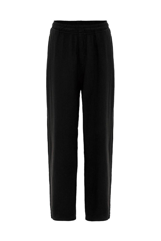 Baggy Fit Müslin Keten Pantolon