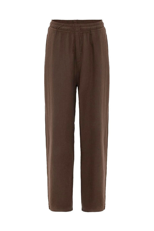 Baggy Fit Müslin Keten Pantolon