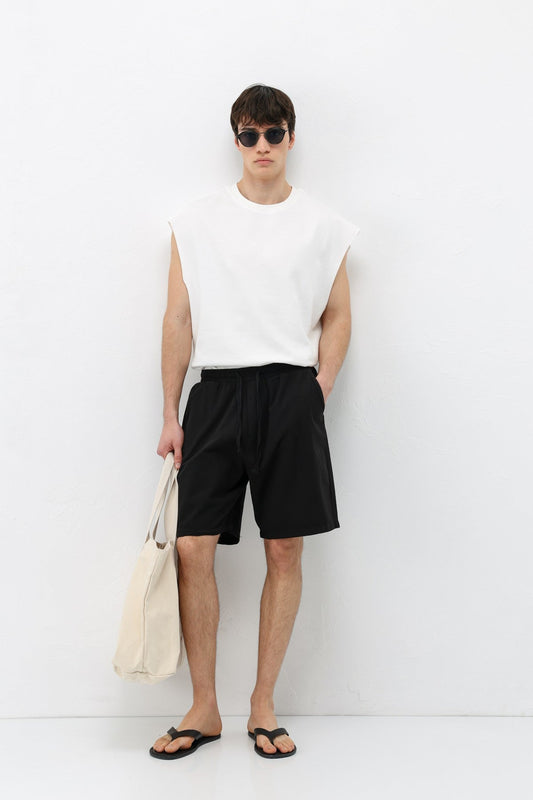 Oversize Keten Şort
