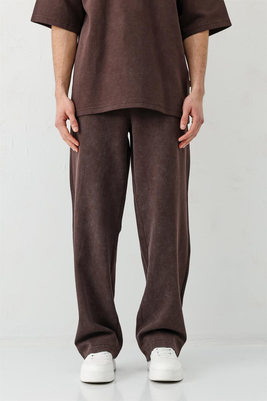 Baggy Fit Yıkamalı Eşofman Alt