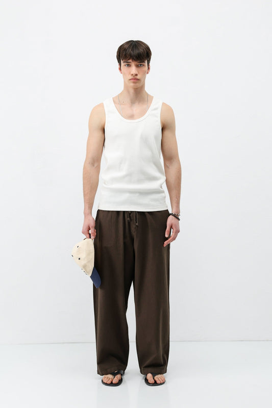Super Baggy Fit Keten Pantolon
