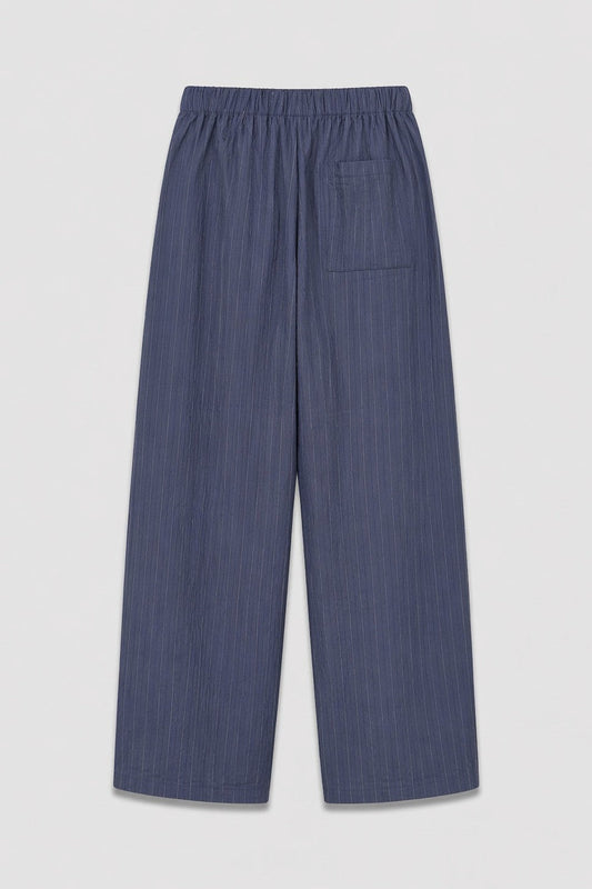 Çizgili Lyocell Karışımlı Relax Fit Pantolon