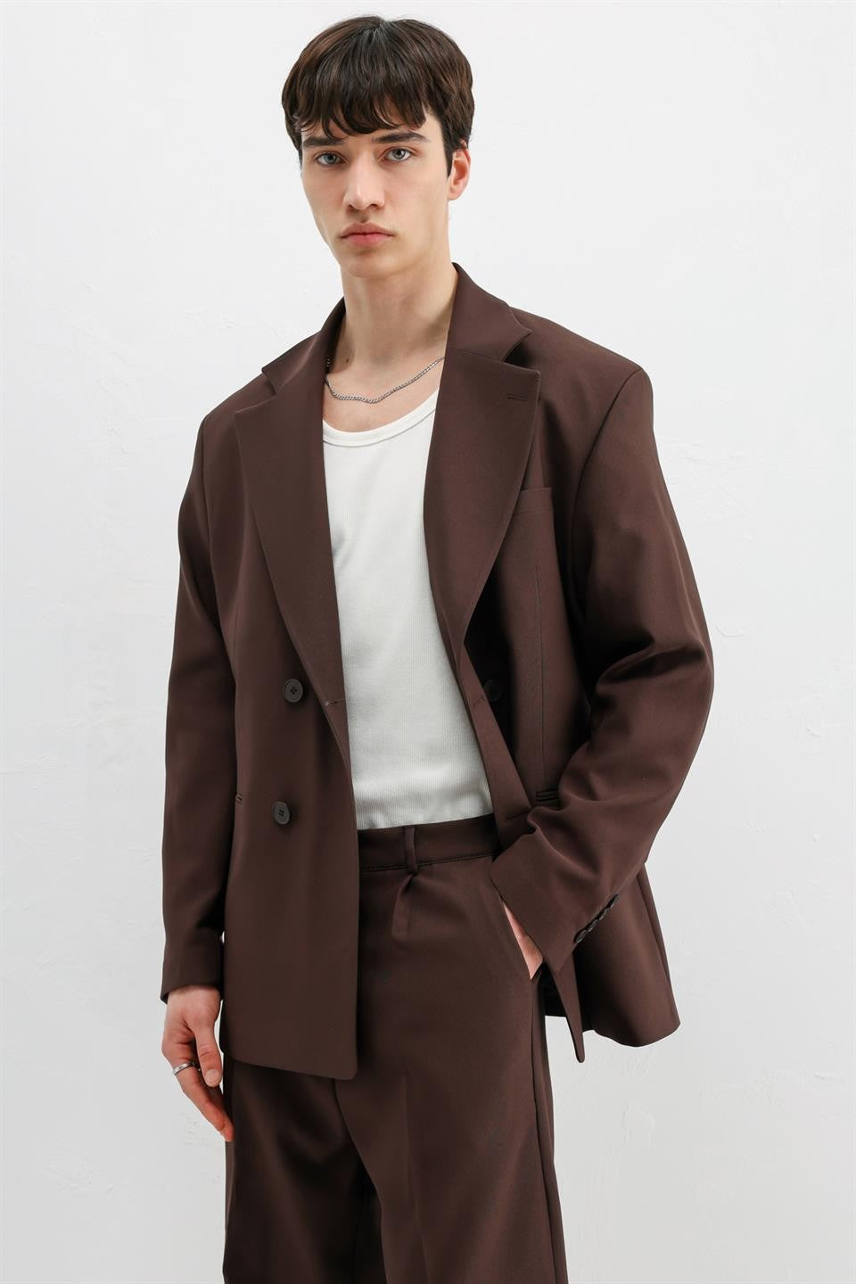 Oversize Kruvaze Takım Elbise
