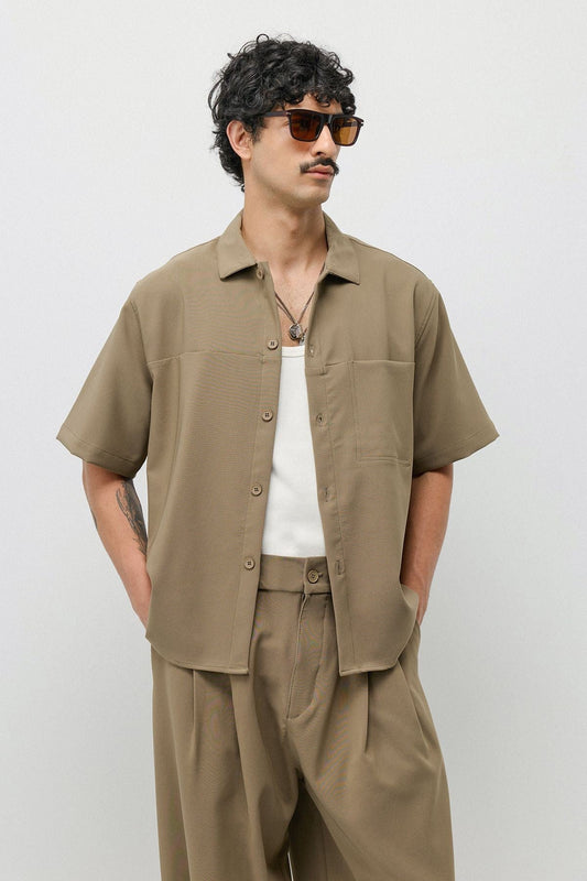 Relaxed Fit Oversize Gömlekli Pantolon Takım