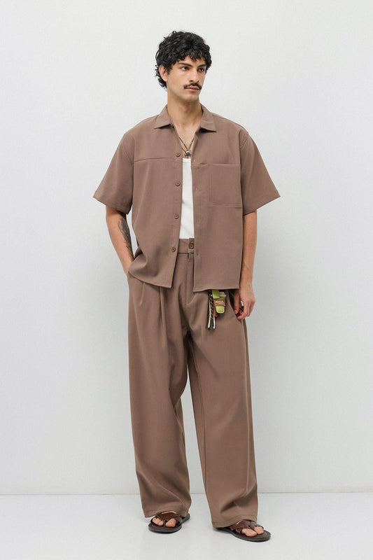 Relaxed Fit Oversize Gömlekli Pantolon Takım