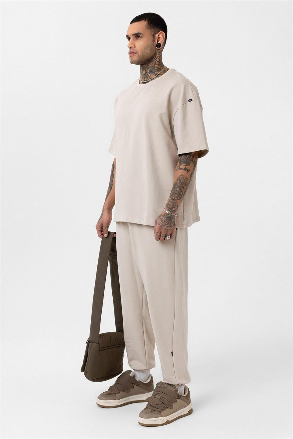 Paça Lastikli Basic Oversize Eşofman Takımı 30-123