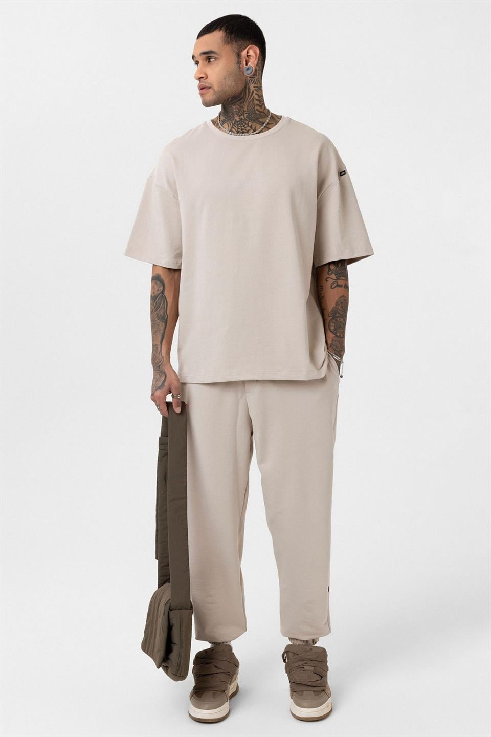 Paça Lastikli Basic Oversize Eşofman Takımı 30-123