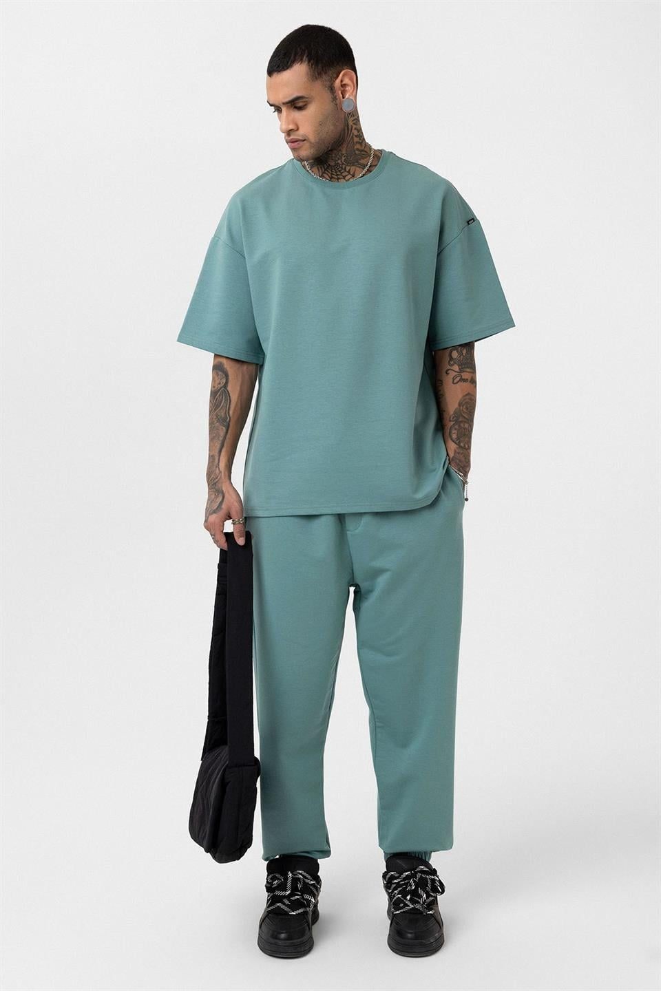 Paça Lastikli Basic Oversize Eşofman Takımı