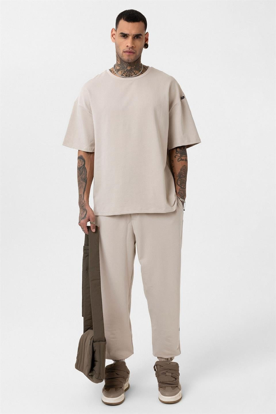Paça Lastikli Basic Oversize Eşofman Takımı 30-123