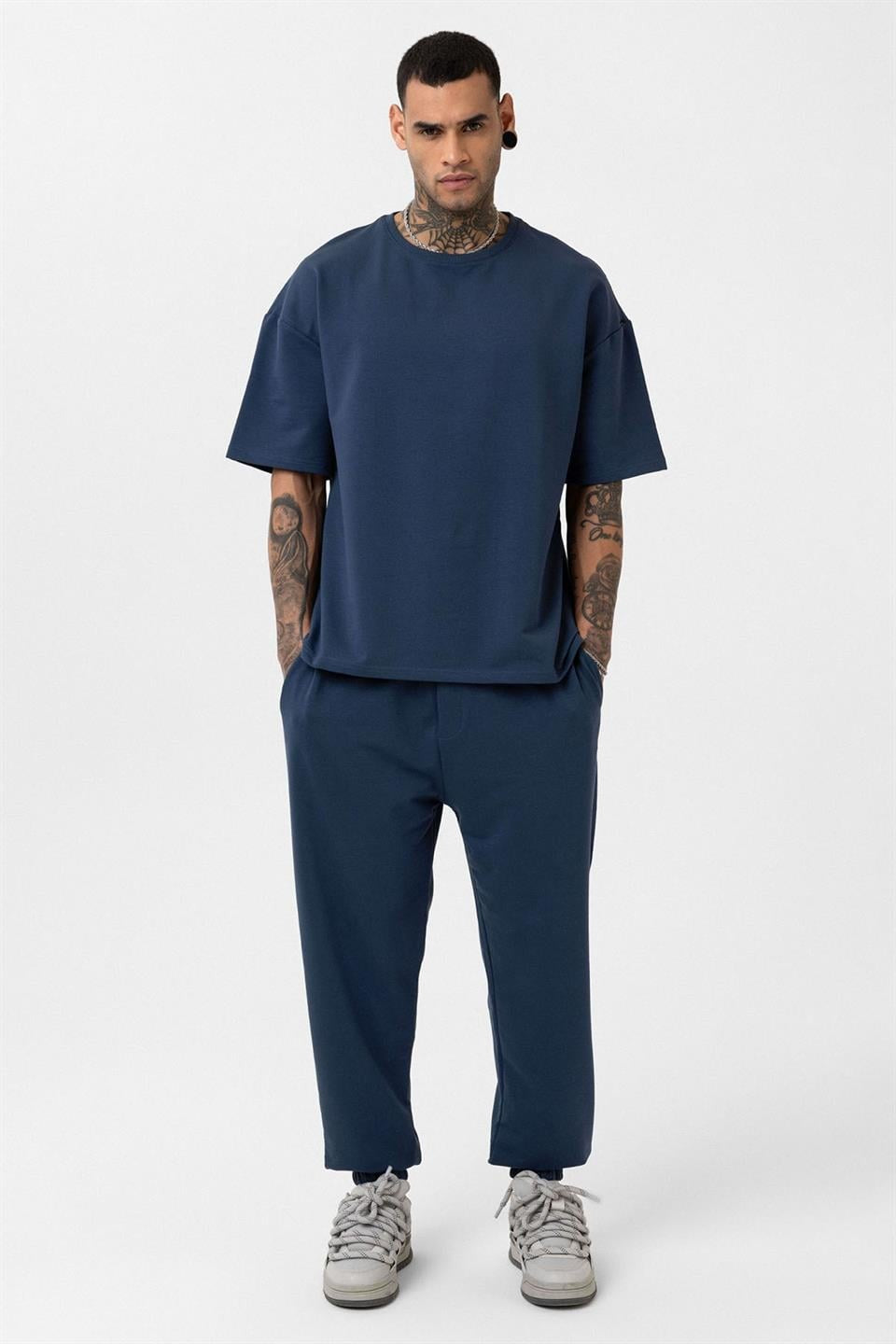 Paça Lastikli Basic Oversize Eşofman Takımı