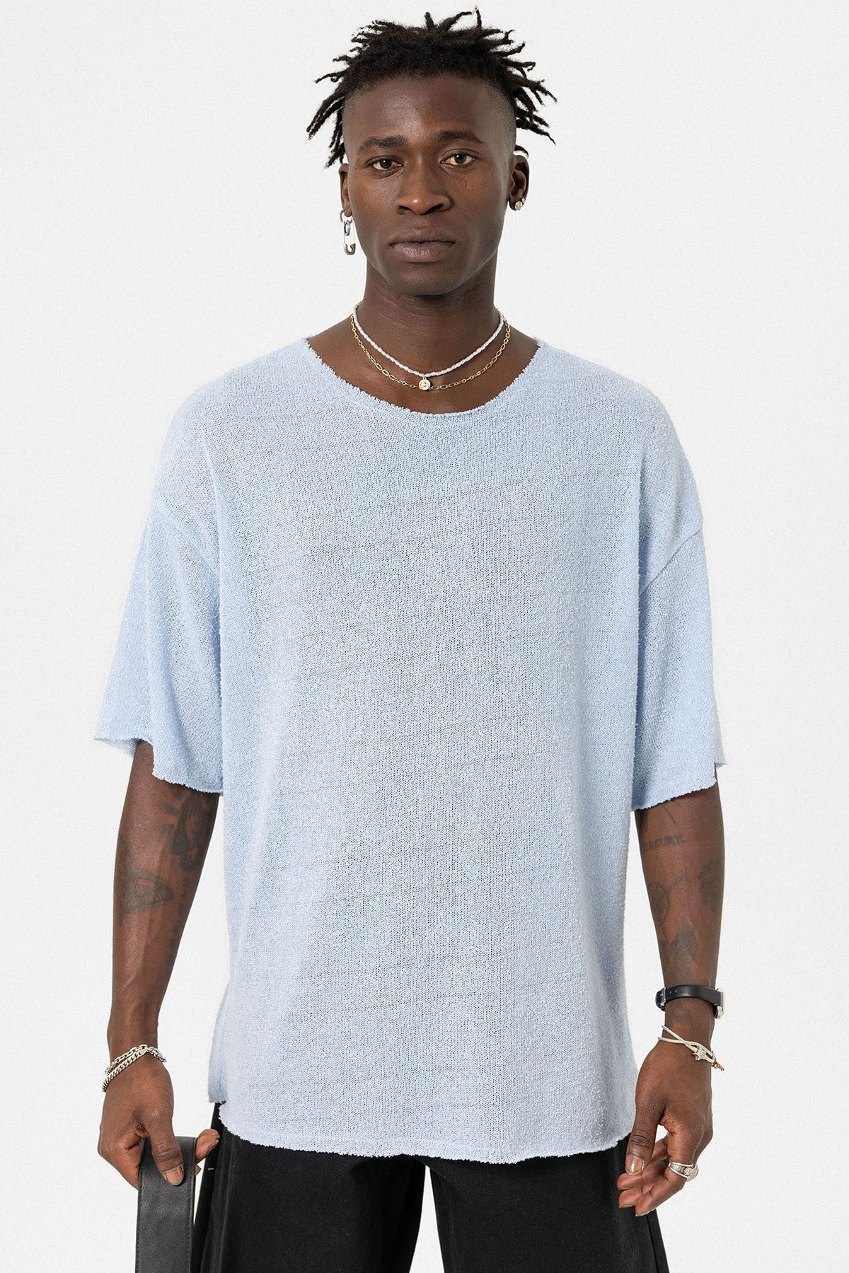 Basic Oversize Örme Triko Tişört