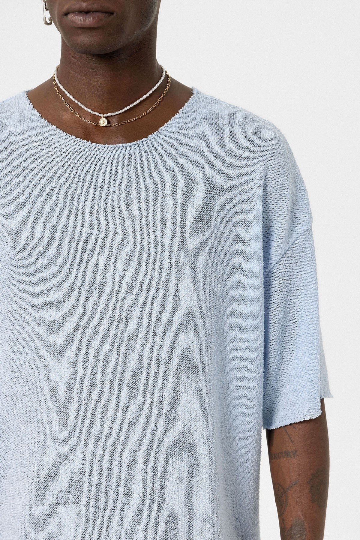 Basic Oversize Örme Triko Tişört