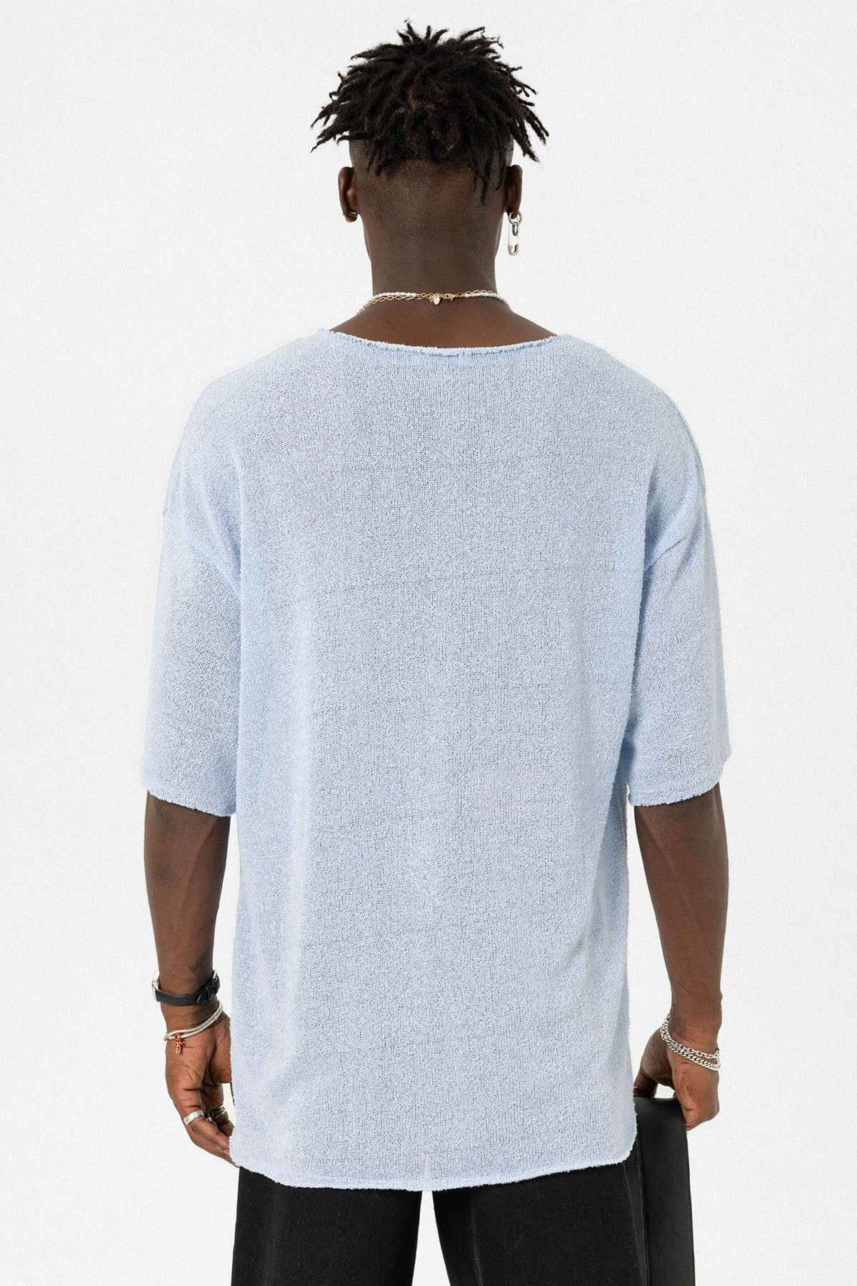 Basic Oversize Örme Triko Tişört
