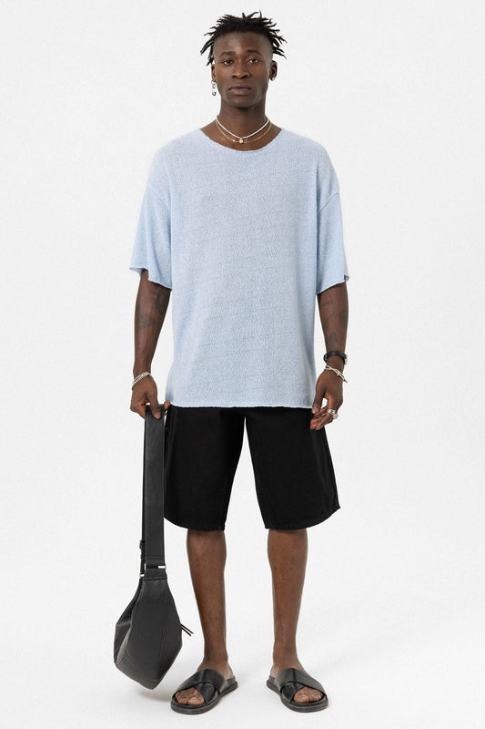 Basic Oversize Örme Triko Tişört