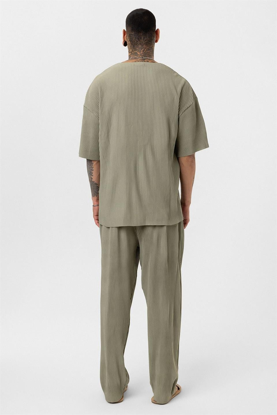 Basic Oversize Bisiklet Yaka Ottoman Takım