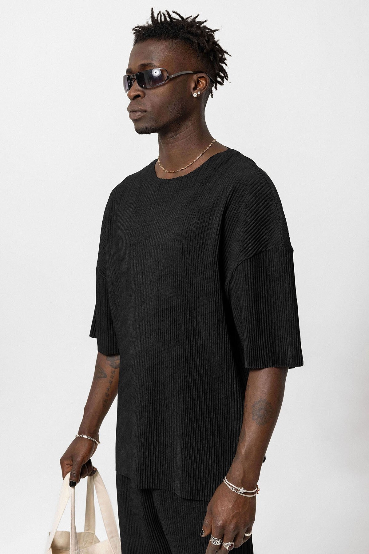 Basic Oversize Bisiklet Yaka Ottoman Takım
