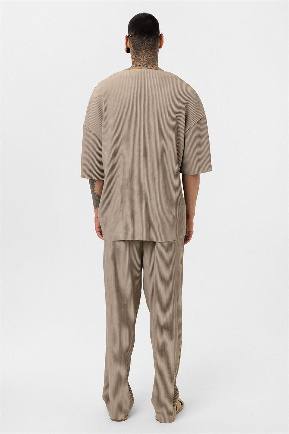 Basic Oversize Bisiklet Yaka Ottoman Takım