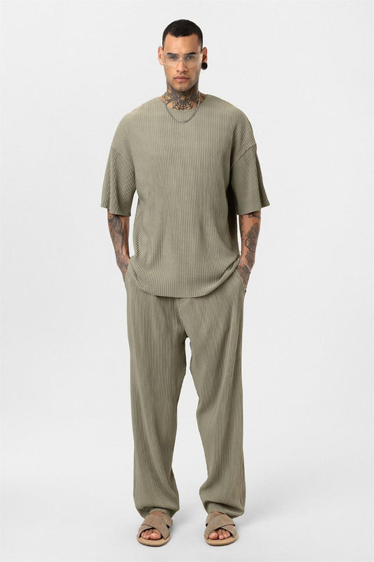 Basic Oversize Bisiklet Yaka Ottoman Takım