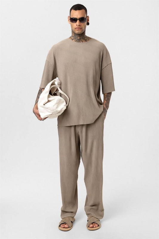Basic Oversize Bisiklet Yaka Ottoman Takım