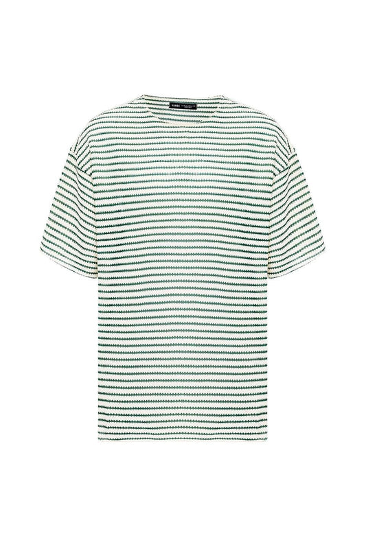Çizgili Oversize Triko Tişört 30-773
