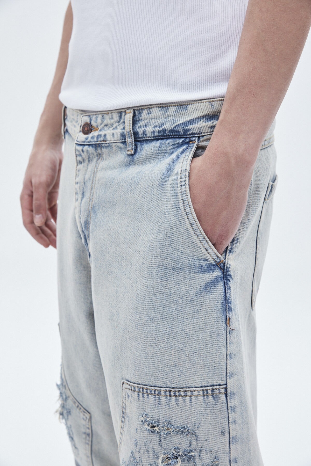 Oversize Bermuda Denim Şort 40-224