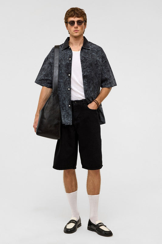 Oversize Bermuda Denim Şort 40-285