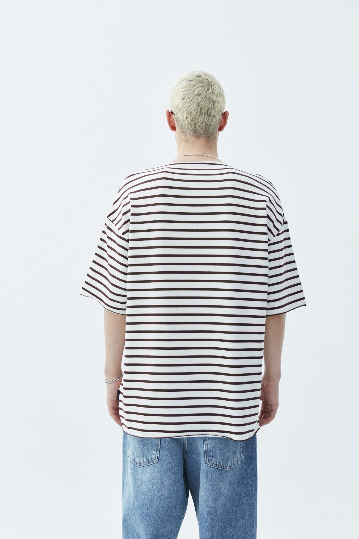 Oversize Çizgili Tişört