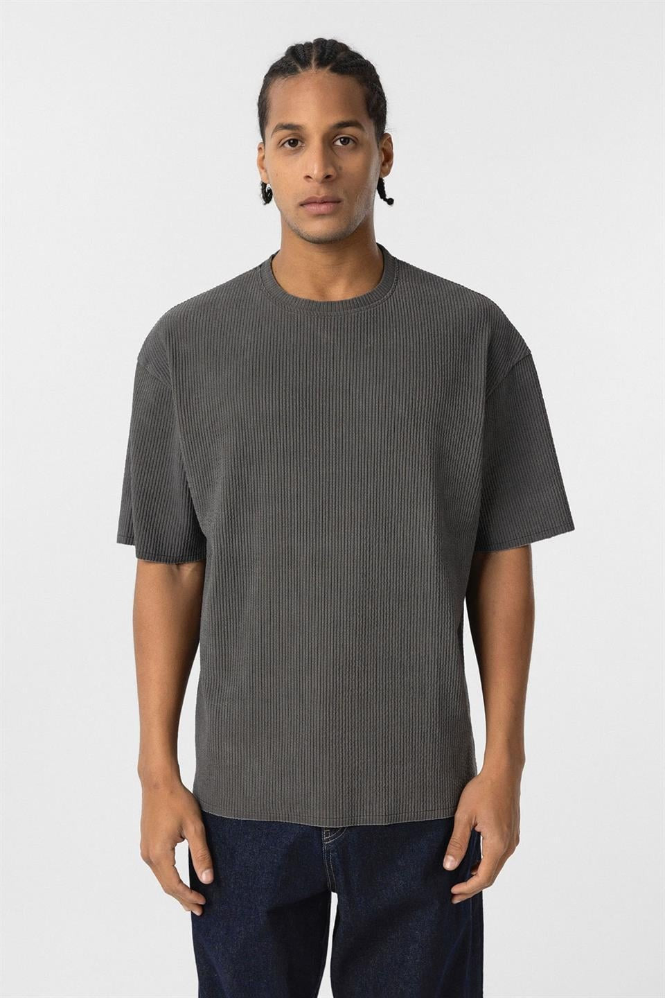 Yıkamalı Ottoman Basic Oversize Tişört