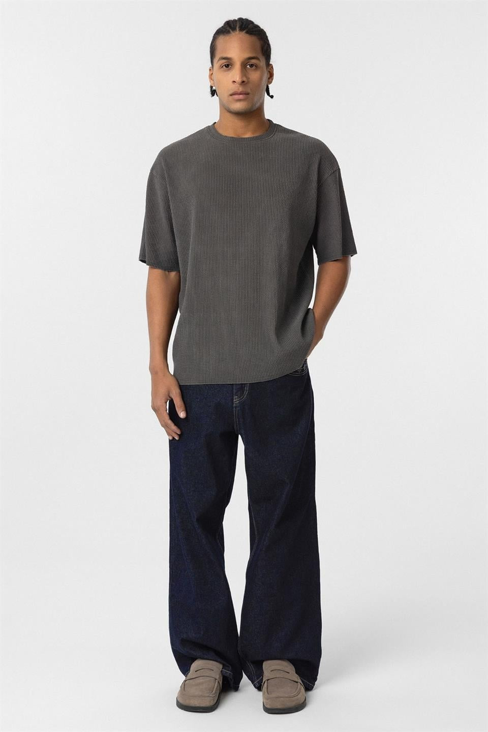 Yıkamalı Ottoman Basic Oversize Tişört