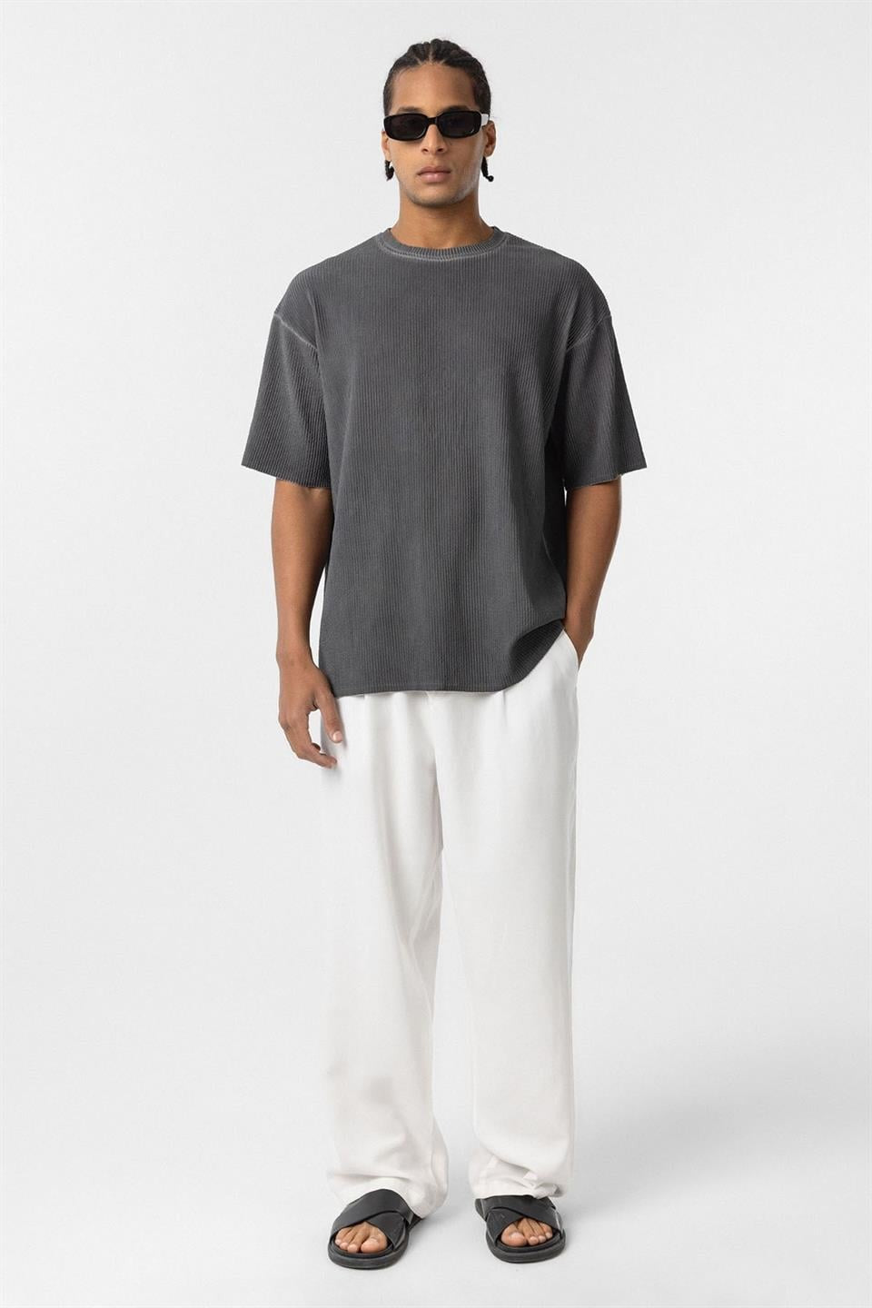 Yıkamalı Ottoman Basic Oversize Tişört