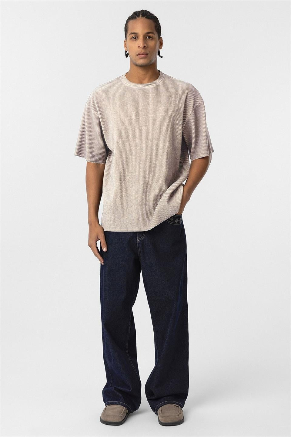 Yıkamalı Ottoman Basic Oversize Tişört