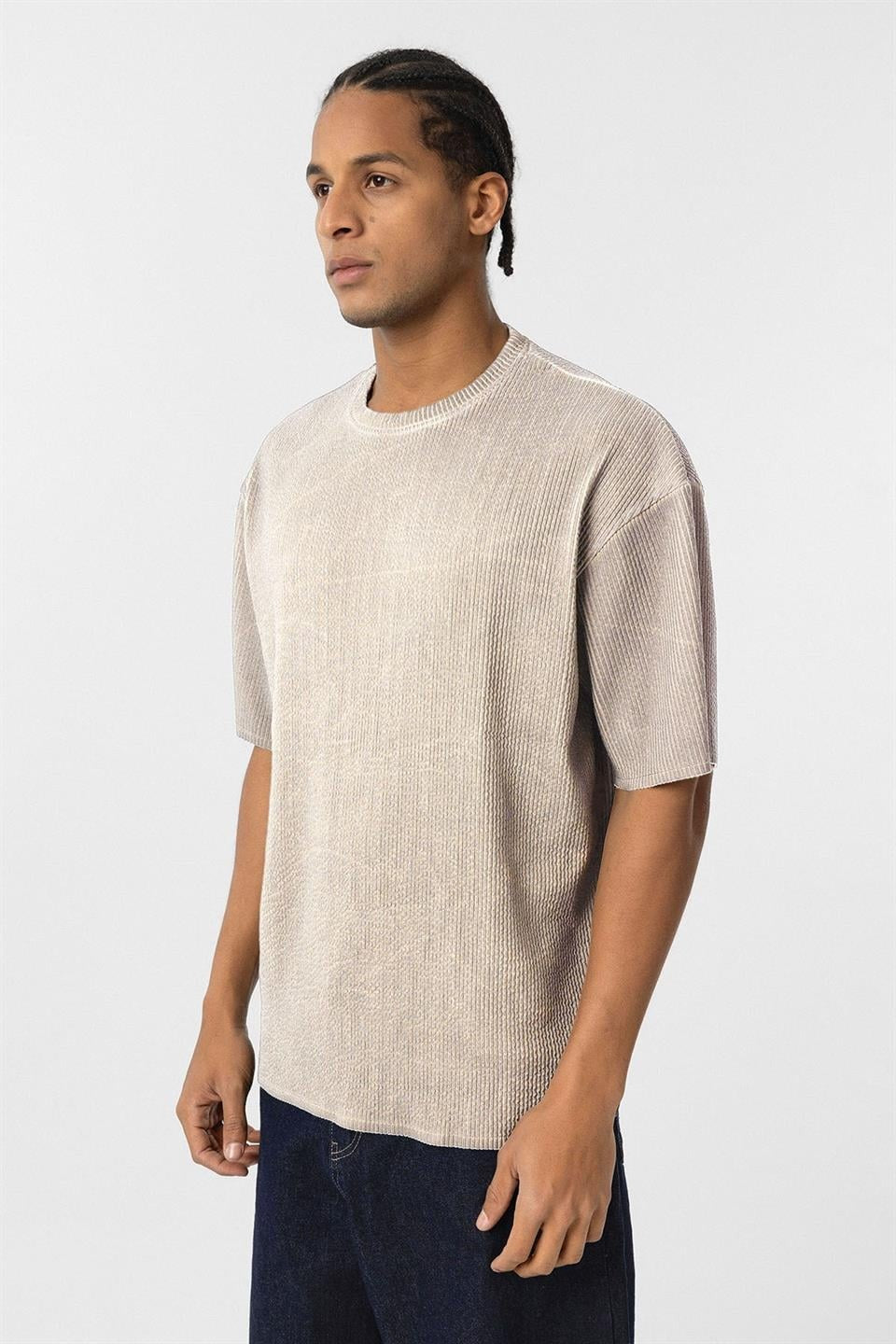 Yıkamalı Ottoman Basic Oversize Tişört