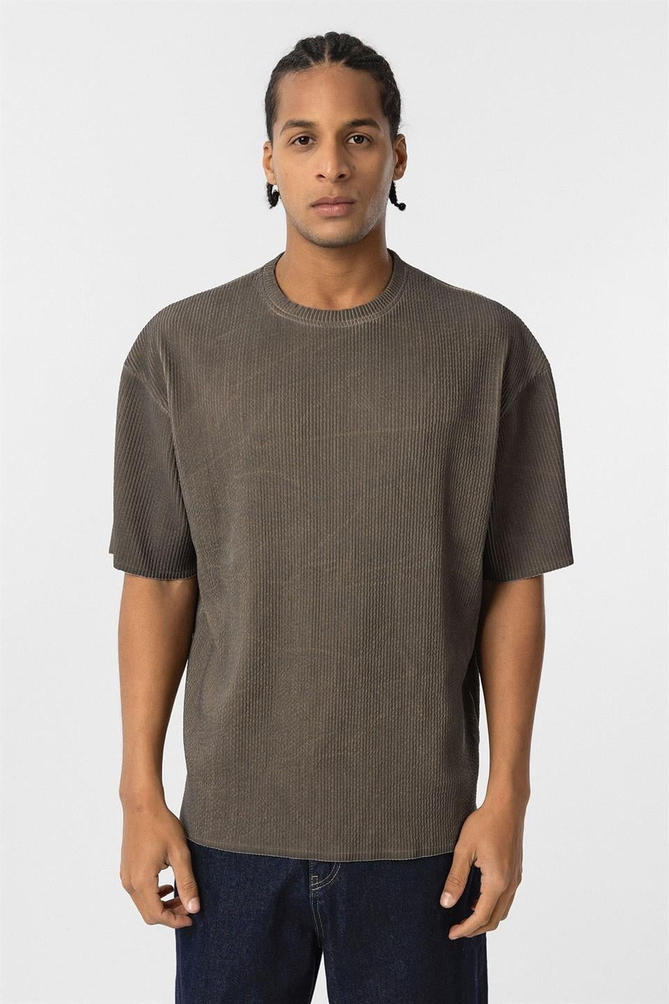 Yıkamalı Ottoman Basic Oversize Tişört