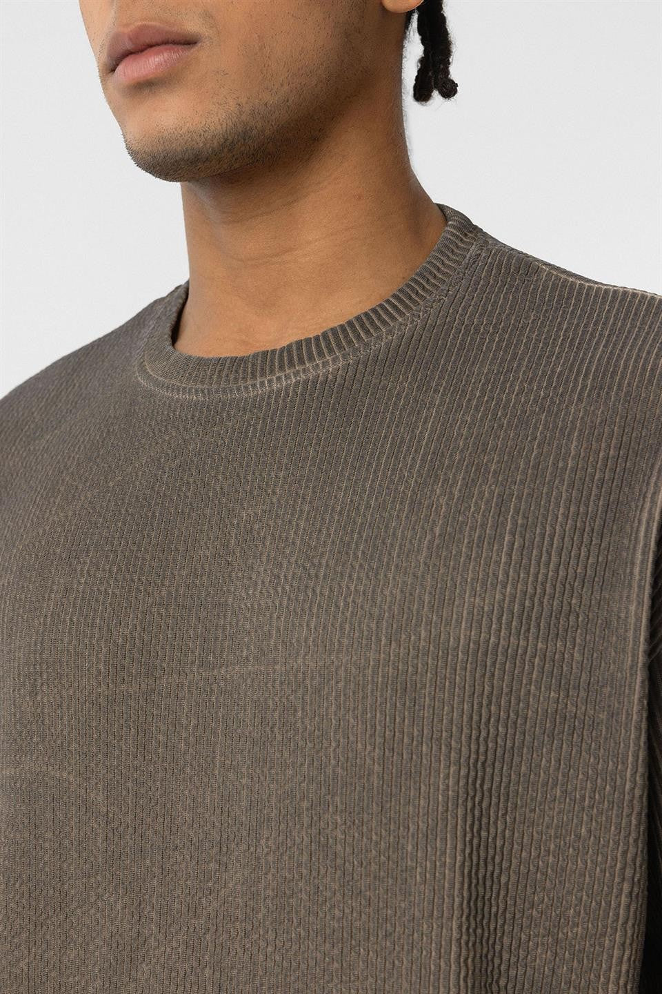 Yıkamalı Ottoman Basic Oversize Tişört