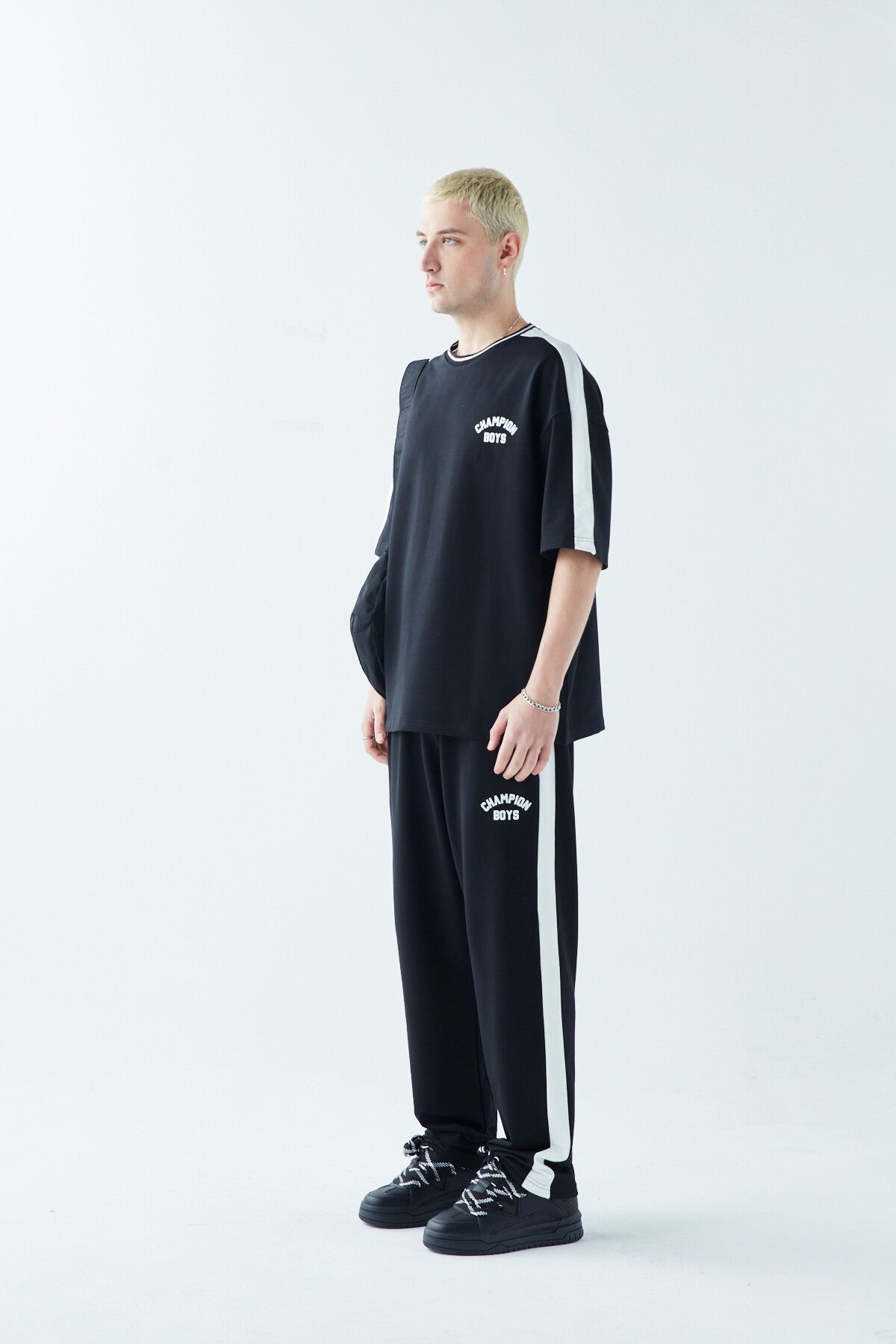 Champıon Boys Baskılı Oversize Eşofman Takım