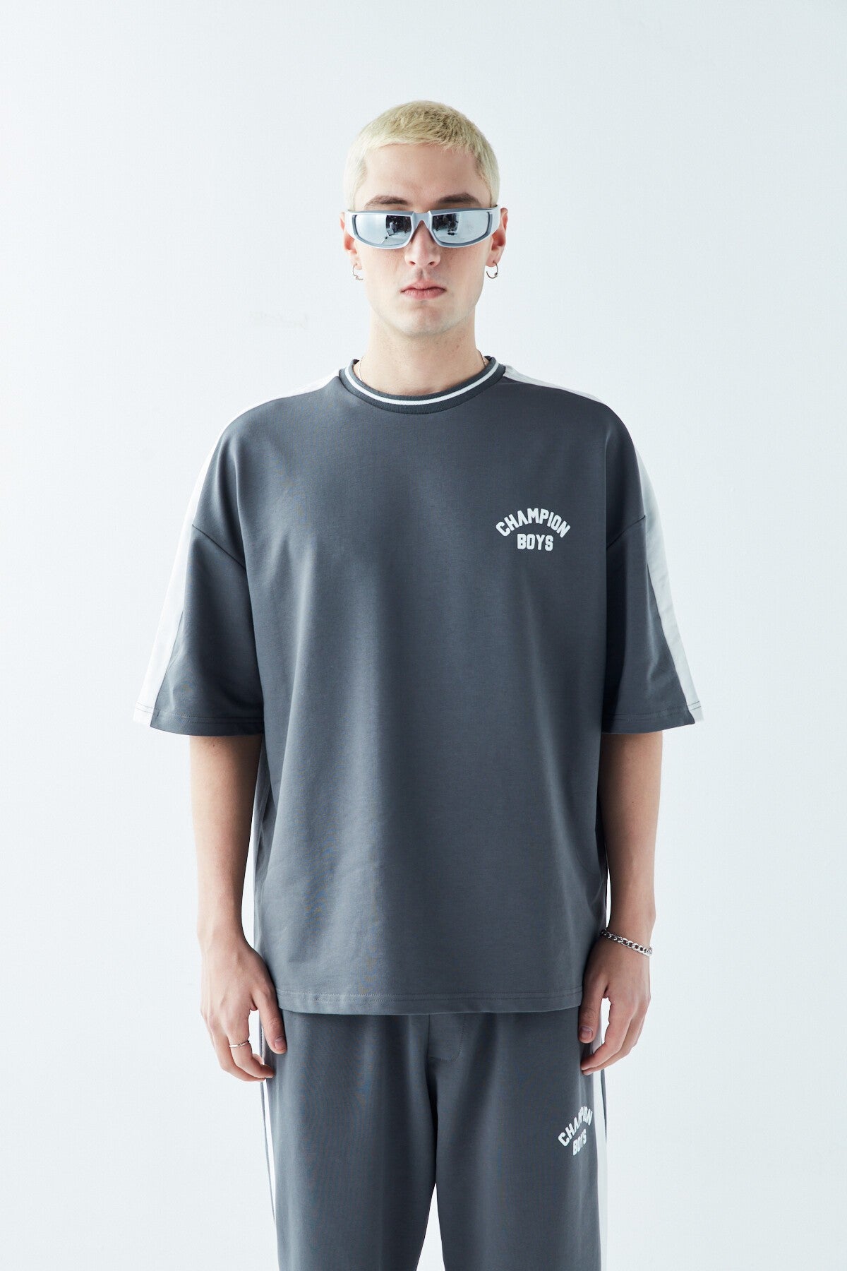 Champıon Boys Baskılı Oversize Eşofman Takım