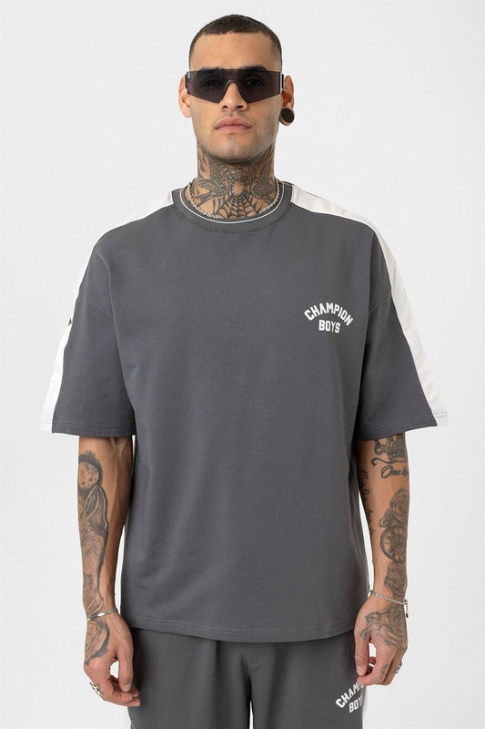 Champıon Boys Baskılı Oversize Eşofman Takım