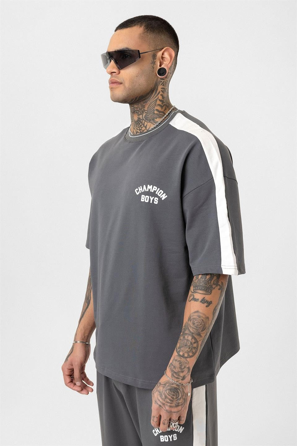 Champıon Boys Baskılı Oversize Eşofman Takım