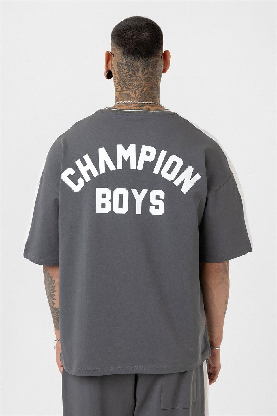 Champıon Boys Baskılı Oversize Eşofman Takım