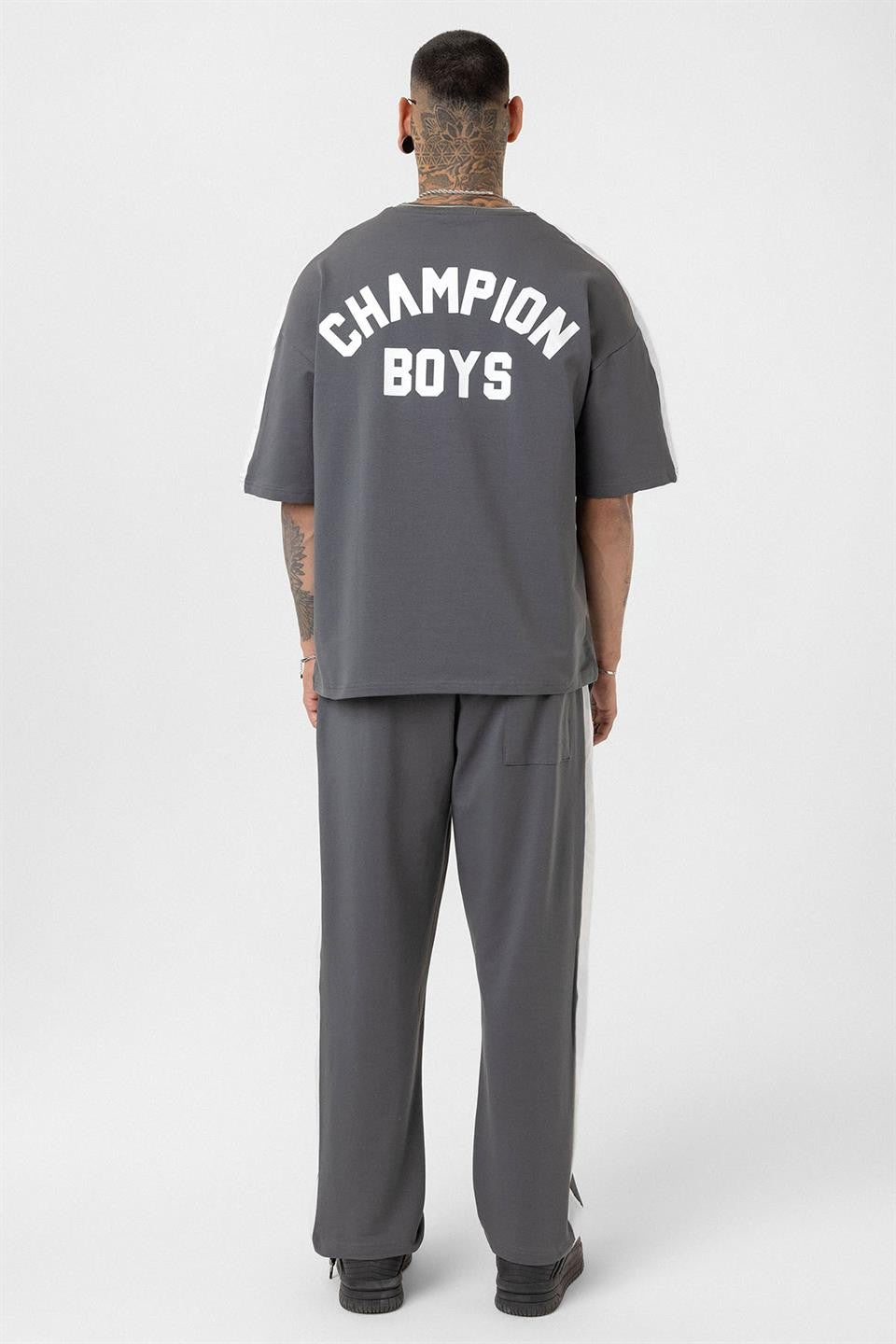 Champıon Boys Baskılı Oversize Eşofman Takım