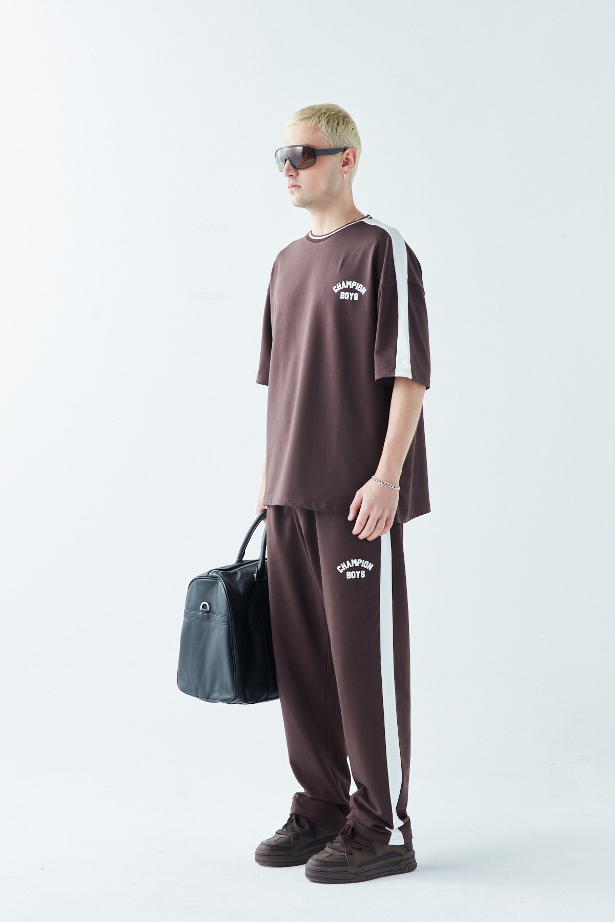 Champıon Boys Baskılı Oversize Eşofman Takım