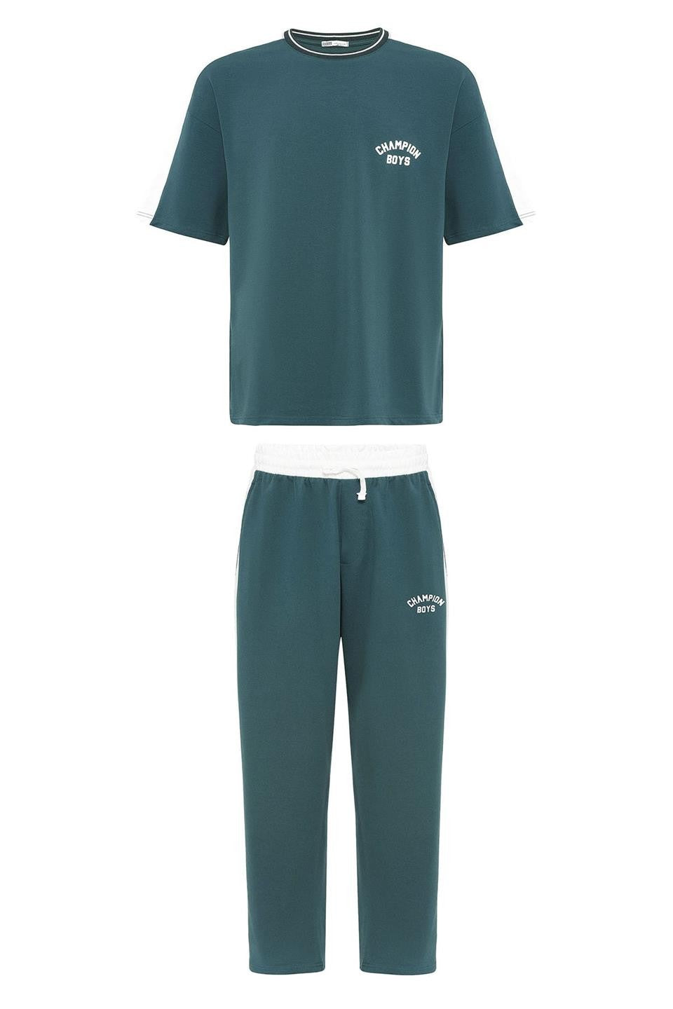 Champıon Boys Baskılı Oversize Eşofman Takım