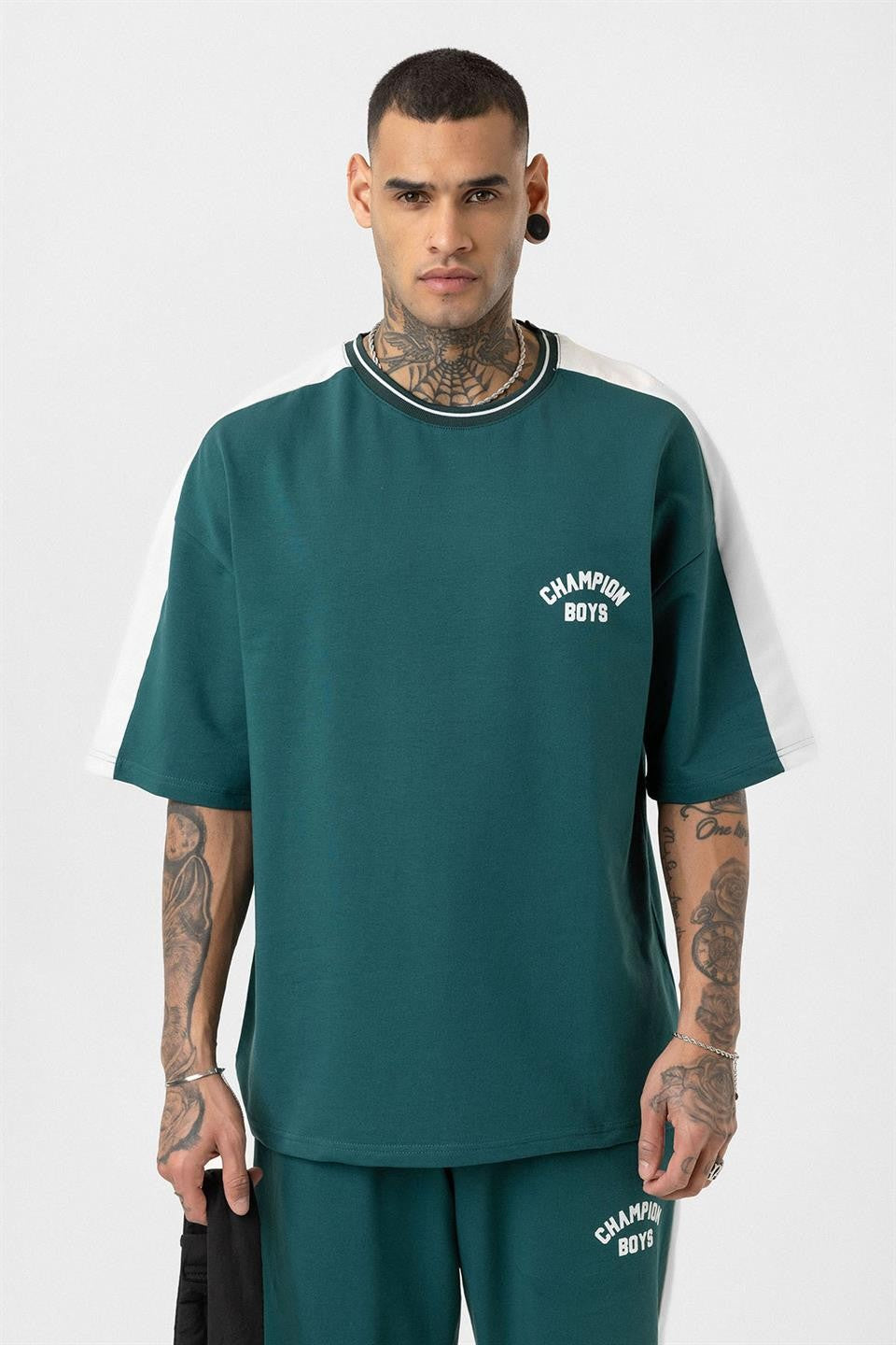 Champıon Boys Baskılı Oversize Eşofman Takım