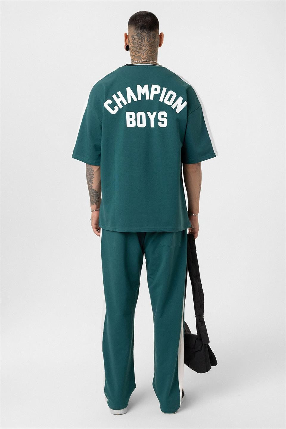 Champıon Boys Baskılı Oversize Eşofman Takım