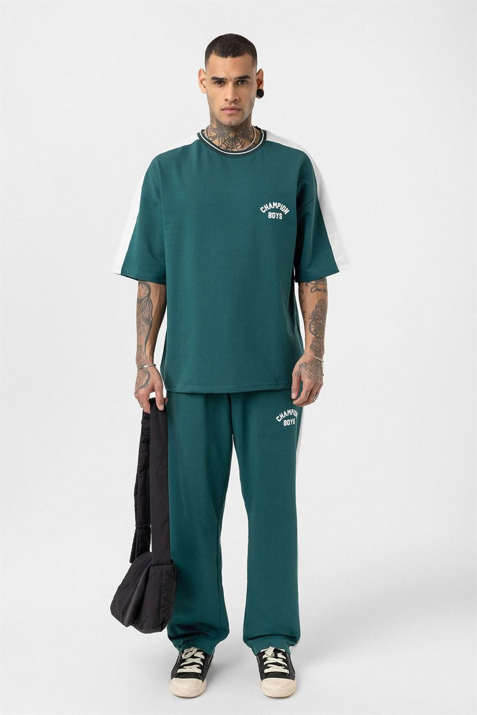 Champıon Boys Baskılı Oversize Eşofman Takım