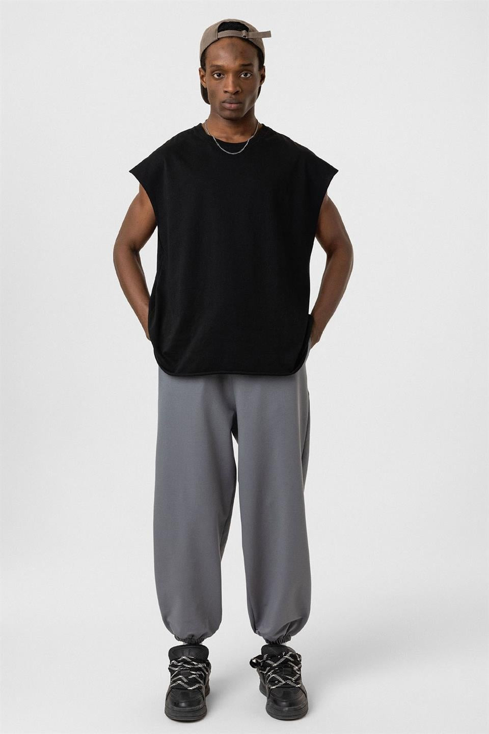 Basic Paça Lastikli Oversize Eşofman Alt