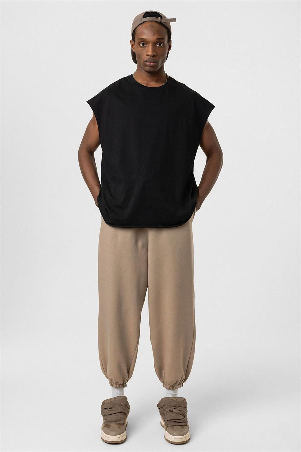 Basic Paça Lastikli Oversize Eşofman Alt