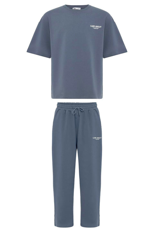 Care About Baskılı Oversize Eşofman Takım - 40-573
